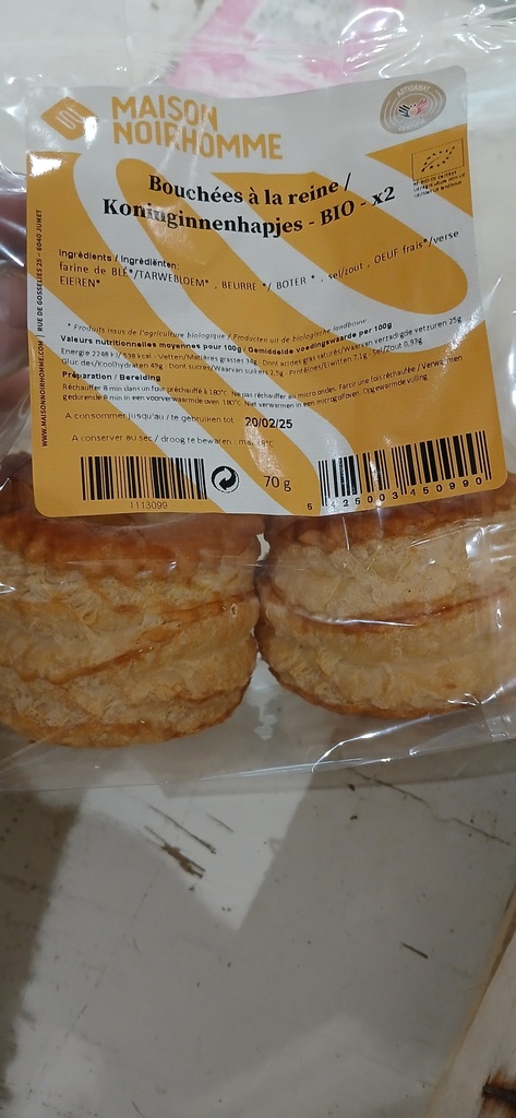 Maison Noirhomme - 2 bouchées à la reine