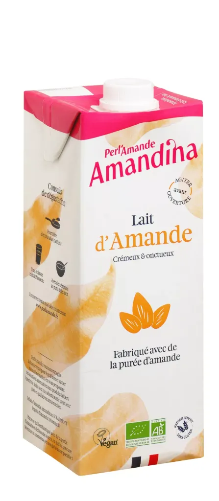 Perl'Amande - Lait d'amande nature bio 1 litre