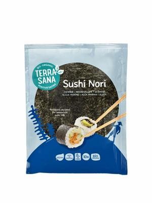 Terrasana - Feuilles de nori grillé pour sushi bio 25g