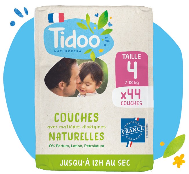 Tidoo - Couches T4 jumbo pack 7-18kg 44 pièces