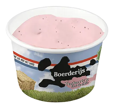 Boerderijs - Glace au yaourt à la fraise coupe bio 120ml