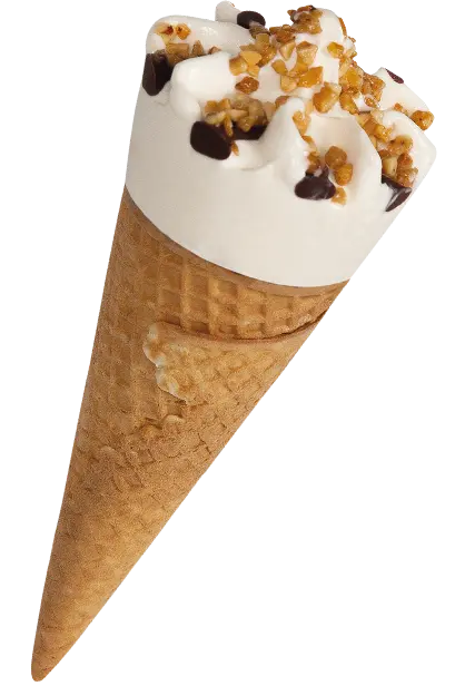 Boerderijs - Glace à la vanille cornet avec chocolat et noix bio 110ml