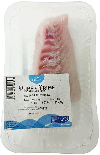 Pure & Prime - Dos de cabillaud MSC 220g 