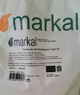 Markal - Farine de blé T55 bio 5kgs