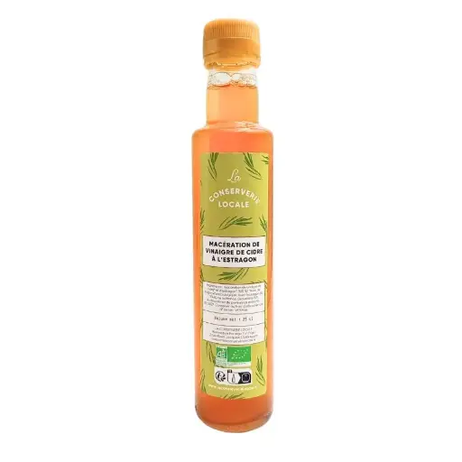 La Conserverie Locale - Macération de vinaigre de cidre à l'estragon bio 25cl 