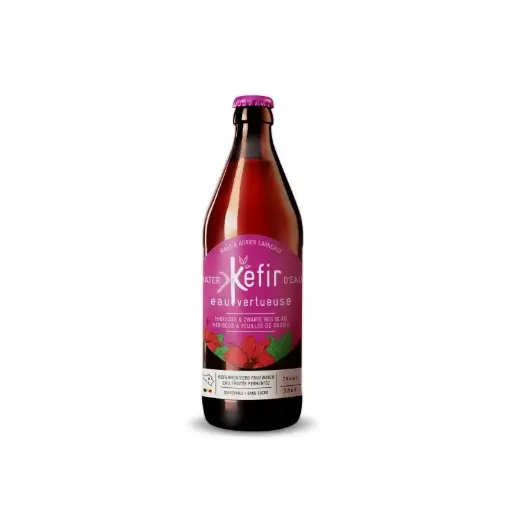 Eau Vertueuse - Kefir Hibiscus Feuillles Cassis 33cl
