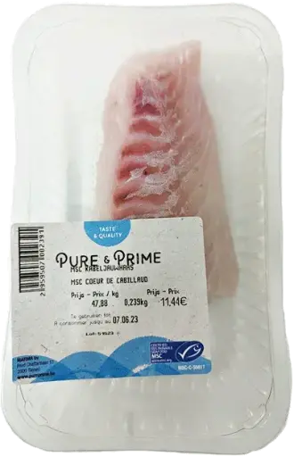 Pure & Prime - Dos de cabillaud MSC 220g 